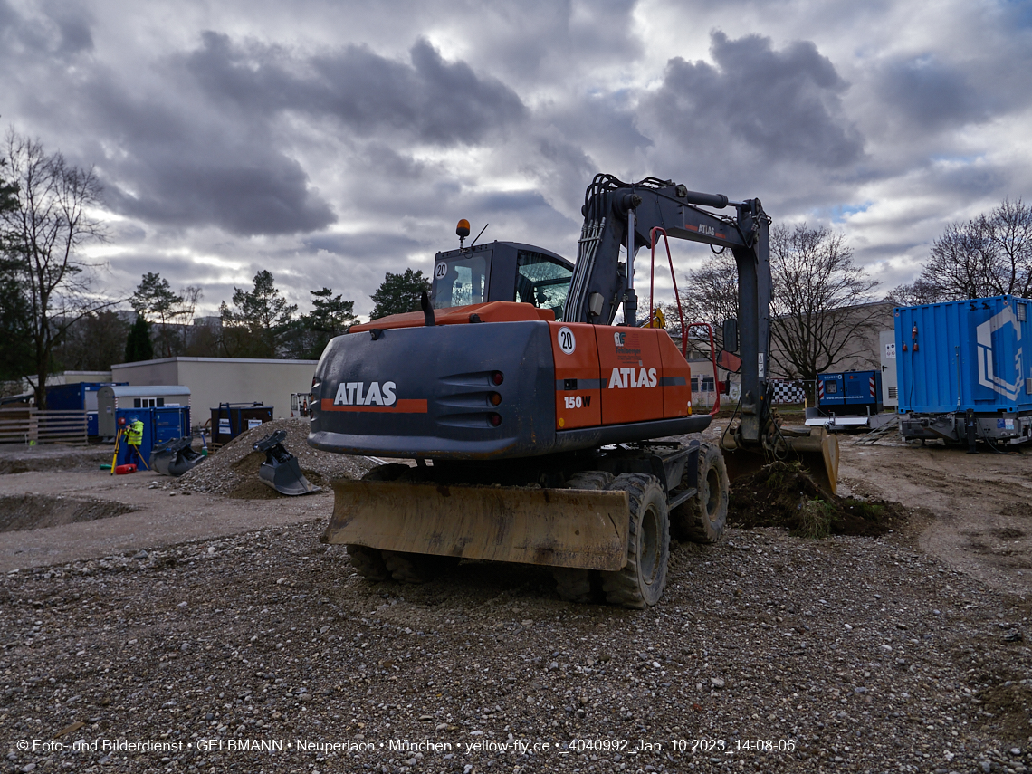 10.01.2023 - Baustelle an der Quiddestraße Haus für Kinder in Neuperlach